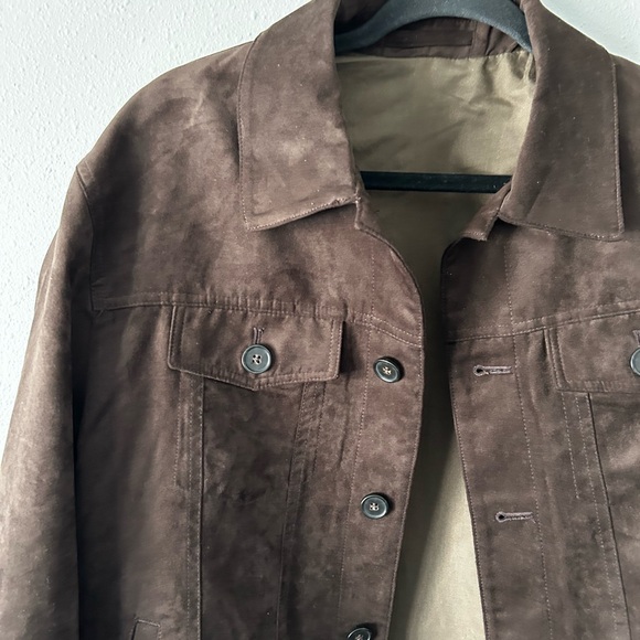 Mango Men's Brown Faux Suede Jacket - Picture 2 of 7